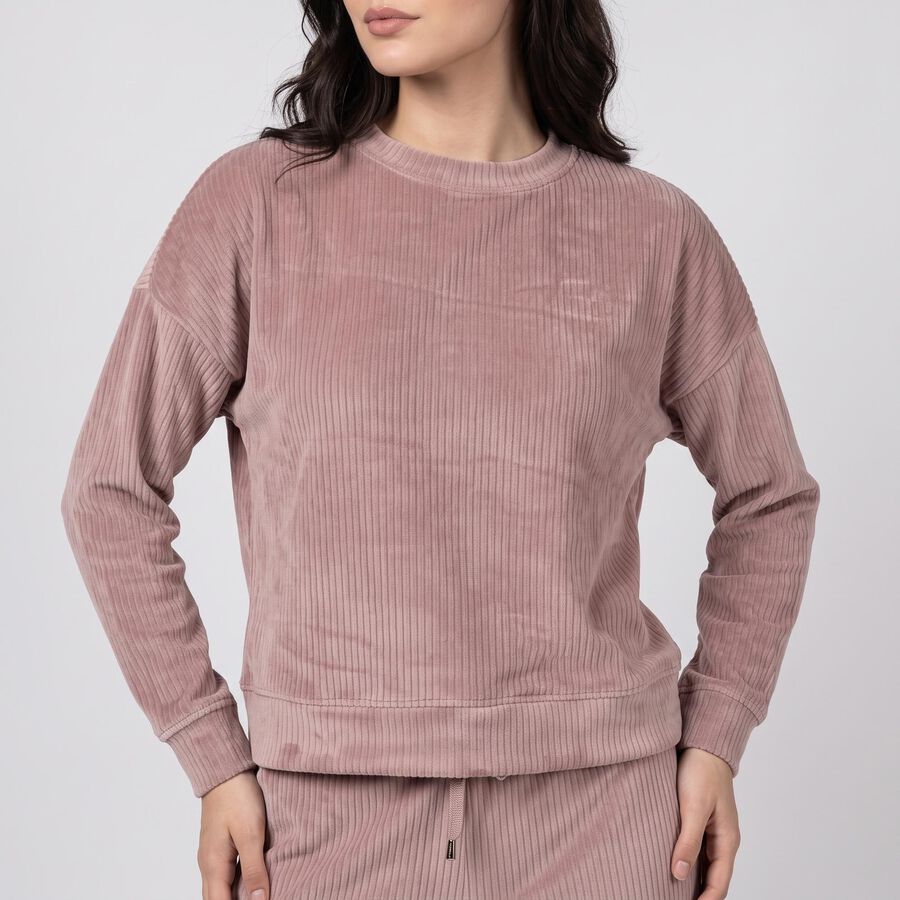 Women's Light Pink Velour Track suit, Light Pink, large