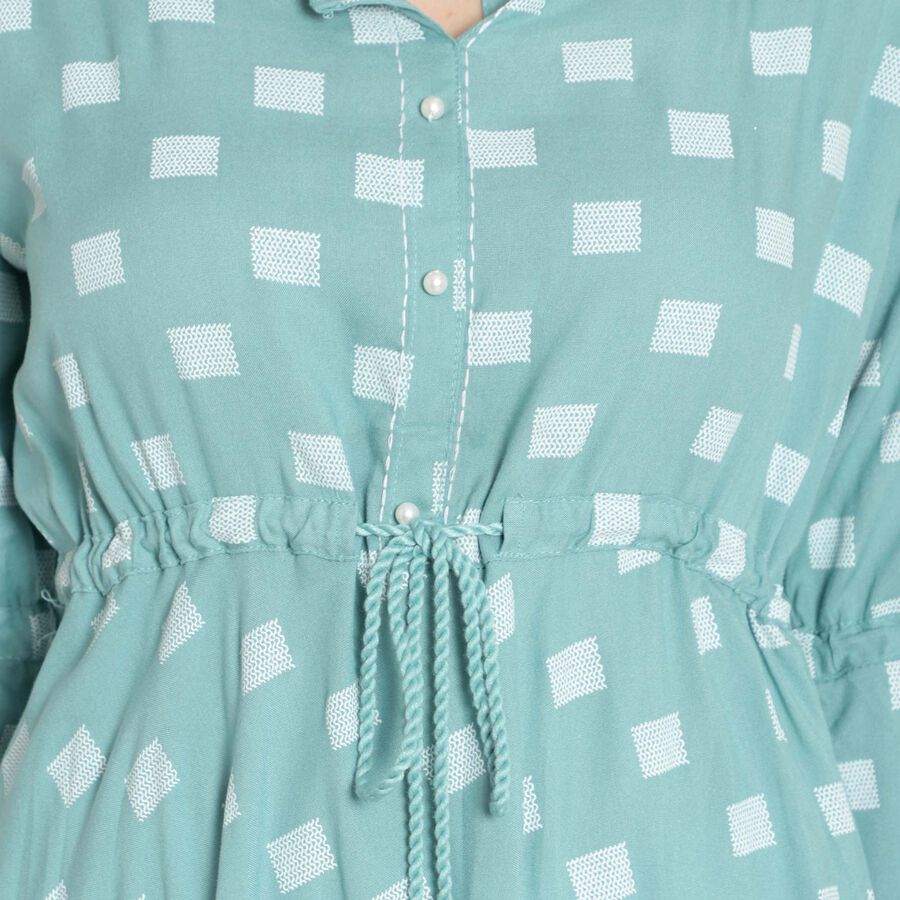 Printed 3/4Th Sleeves Kurta, Light Green, large image number null
