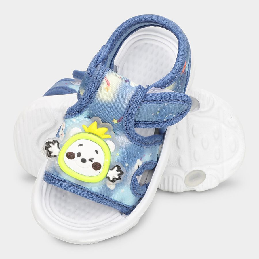 Boys' Sandal with Back Strap, Blue, large image number null