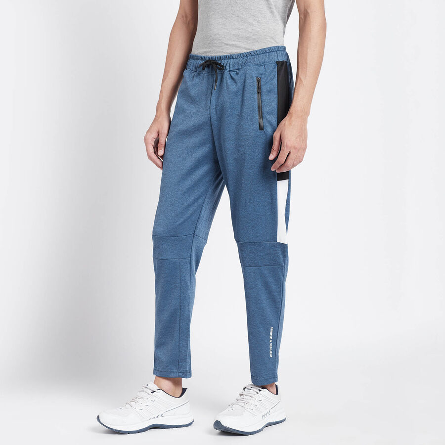 Printed Track Pants, Mid Blue, large image number null