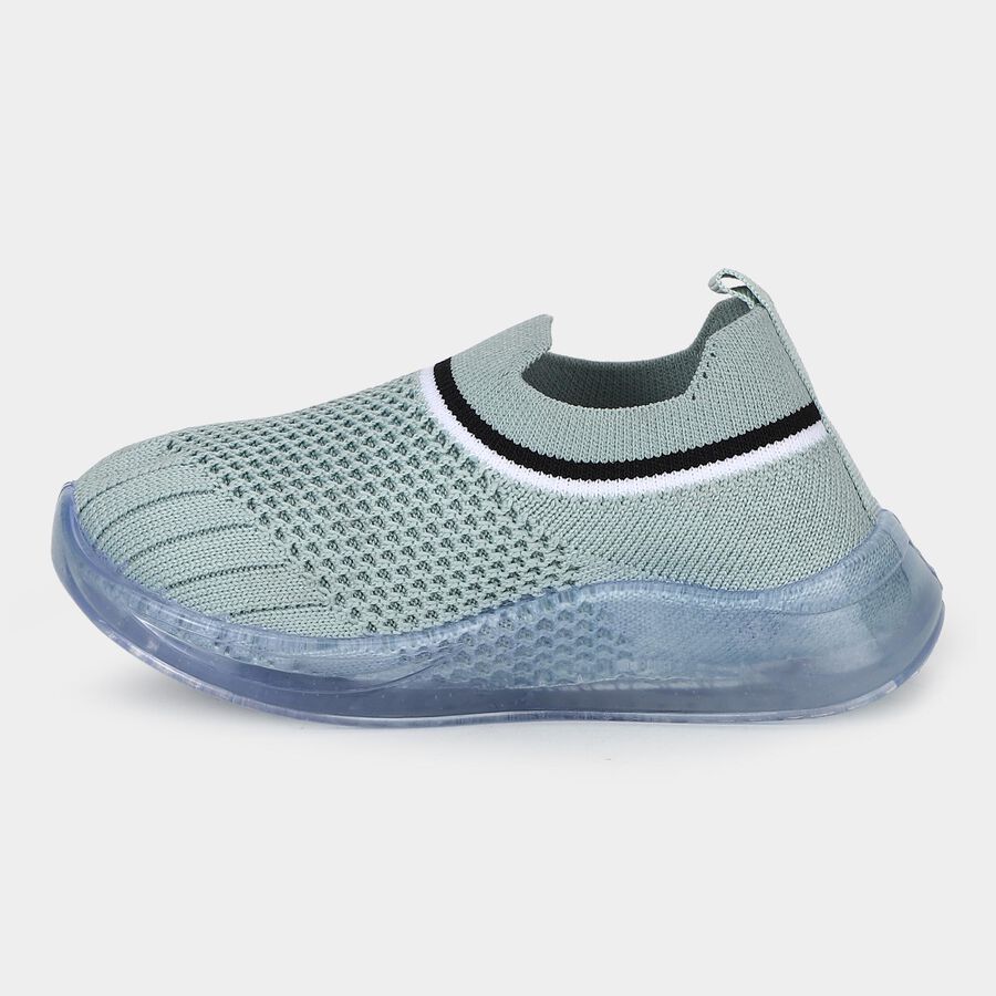 Girls' Mint Green Slip-On Sneakers, Green, large