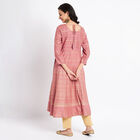 Solid 3/4th Sleeves Empire Line Kurta, Purple, small image number null