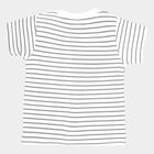 Infants Cotton Stripes T-Shirt, Off White, small image number null