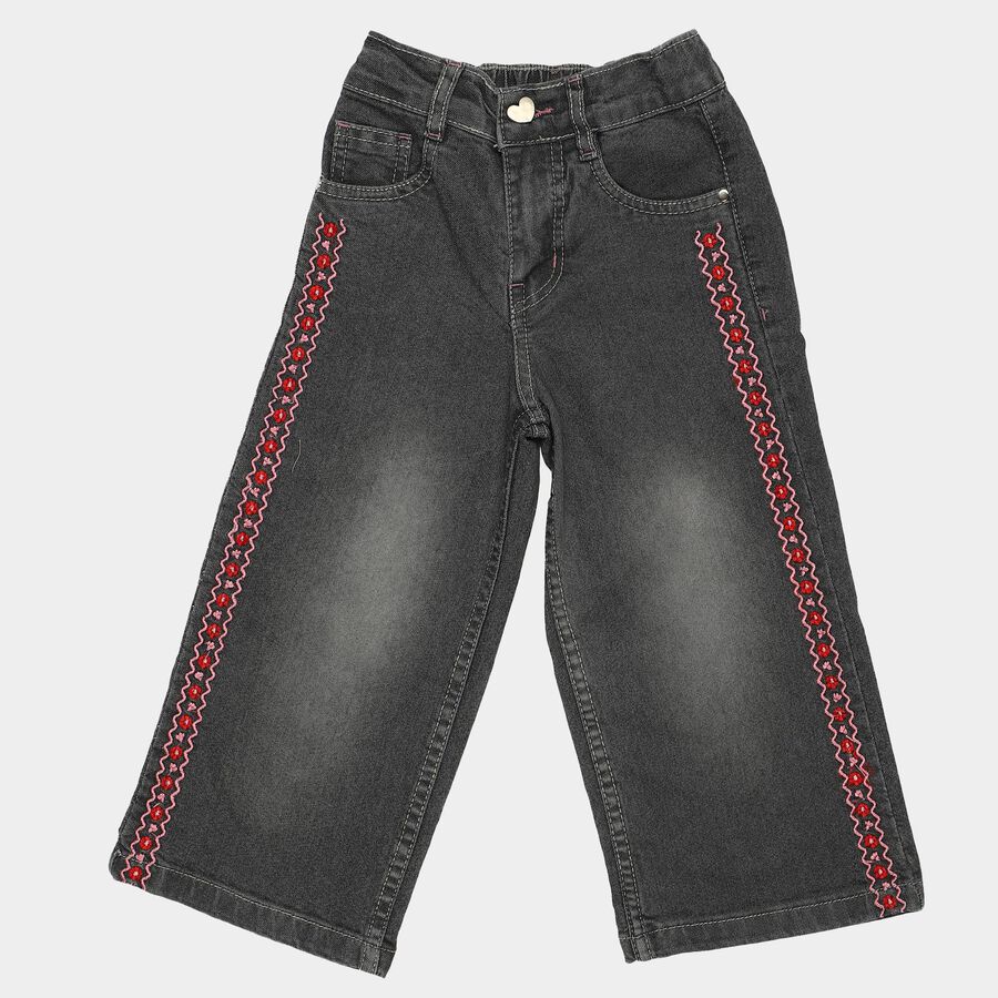 Girls' Jeans, Light Grey, large