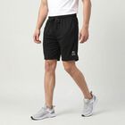 Men's Black Regular Fit Athletic Bermuda Shorts, काला, small