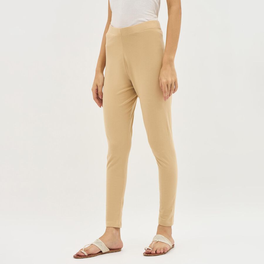 Women's Soft Beige Skinny Fit Ankle-Length Churidar, खाकी, large image number null