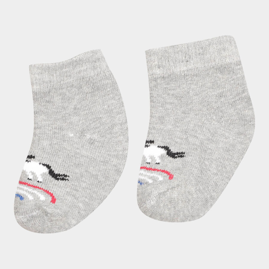 Infants Cotton Solid Socks, Pink, large image number null