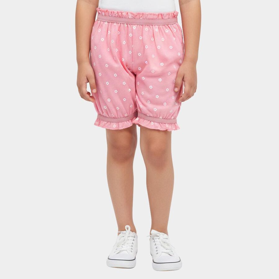 Girls' Cotton Regular Fit Bloomers, Pink, large