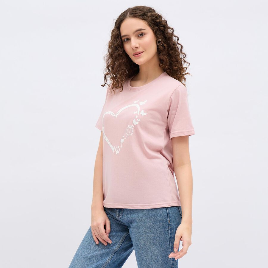 Men's LLC Round Neck Printed T-Shirt, Lilac, large image number null