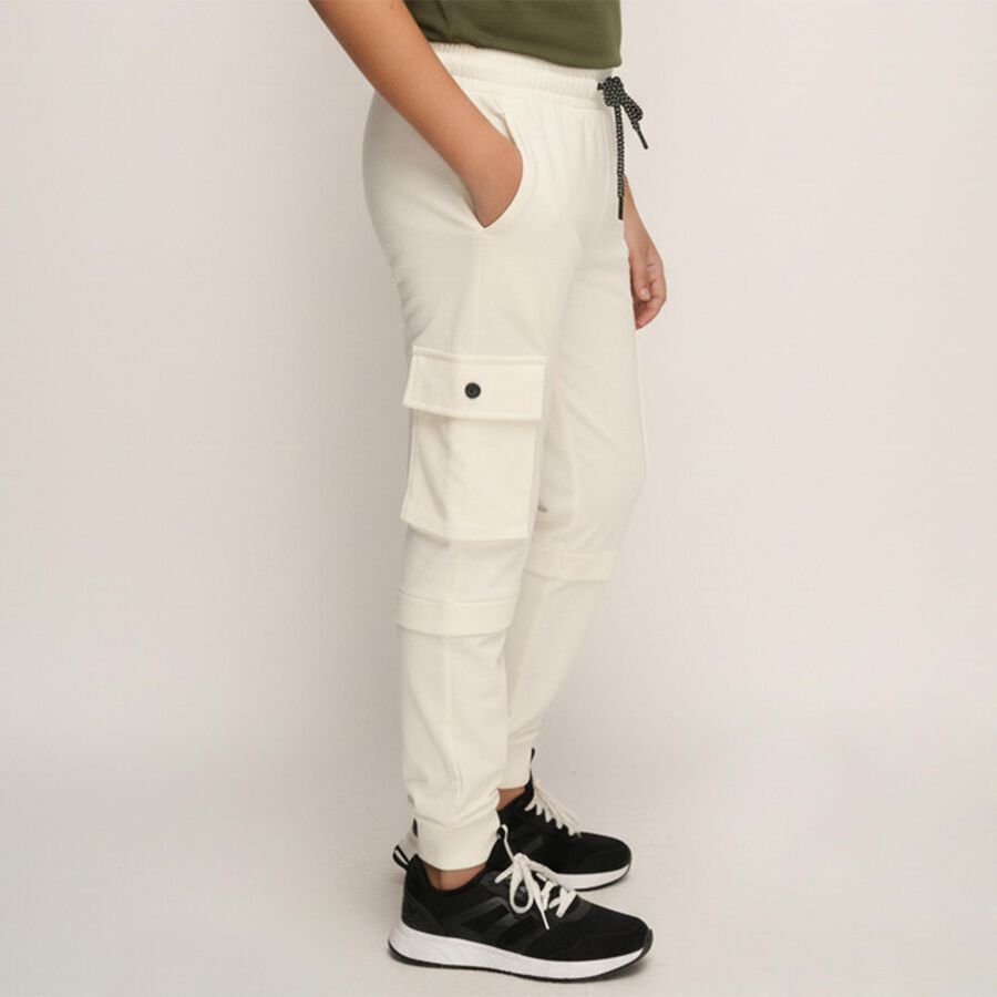 Boys' Off-White Cotton Blend Cargo Pyjama, ऑफ व्हाइट, large image number null