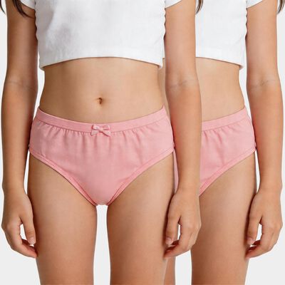 Girls Pink Regular Fit Solid Panty