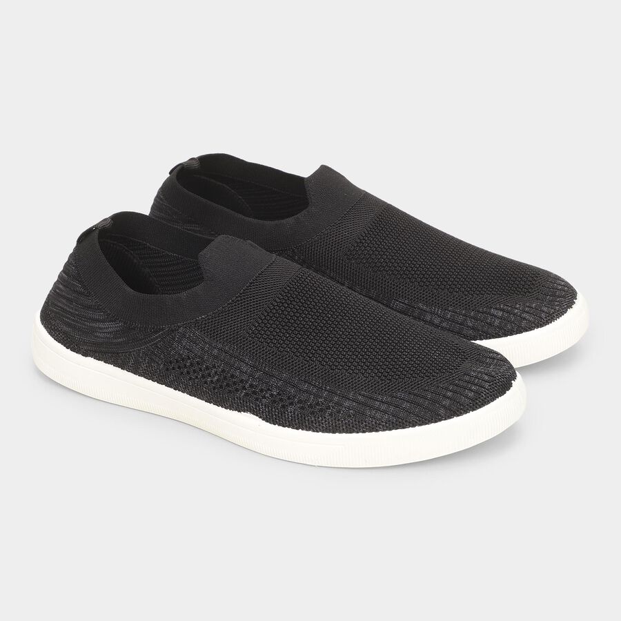 Men's Slip-On Casual Shoes, Black, large image number null