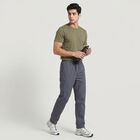 Men's Mid Blue Slim Fit Cargo Trousers, मध्यम नीला, small