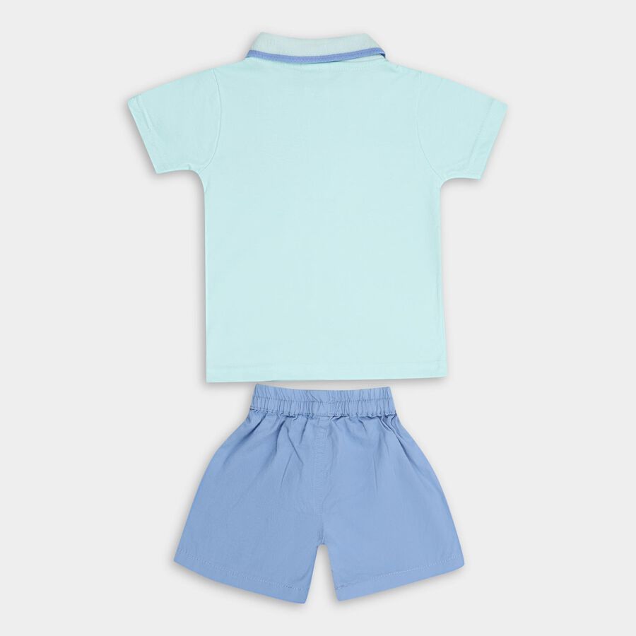 Infant Boys' 100% Cotton Baba Suit , एक्वा, large image number null
