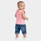 Infants Pink Cotton Round Neck Tank Top Set Upper and Bottom Set, गुलाबी, small