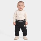 Infants' Black Regular Fit Jogger Trousers, काला, small