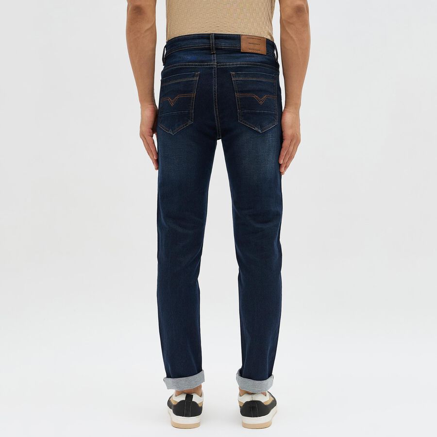 Men's Dark Indigo Slim Fit Classic Jeans, गहरा नीला, large image number null