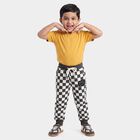 Boys' Charcoal Jogger Fit Checked Pyjama, Charcoal, small