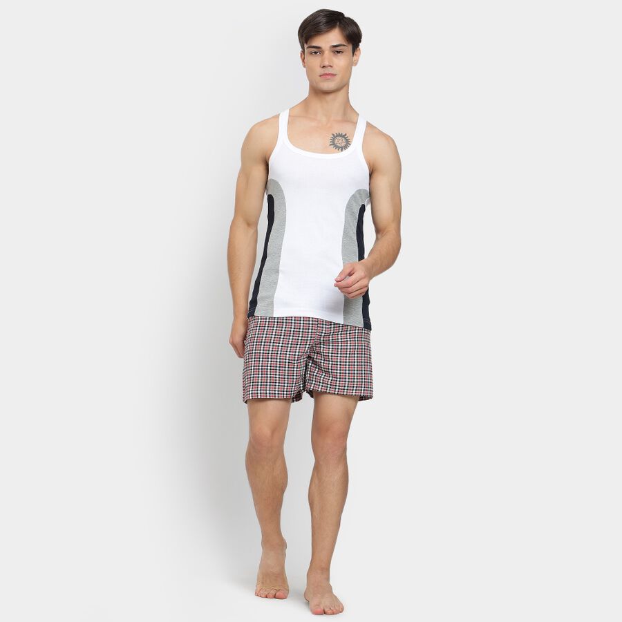 Men's 100% Cotton Gym T-Shirt, White, large