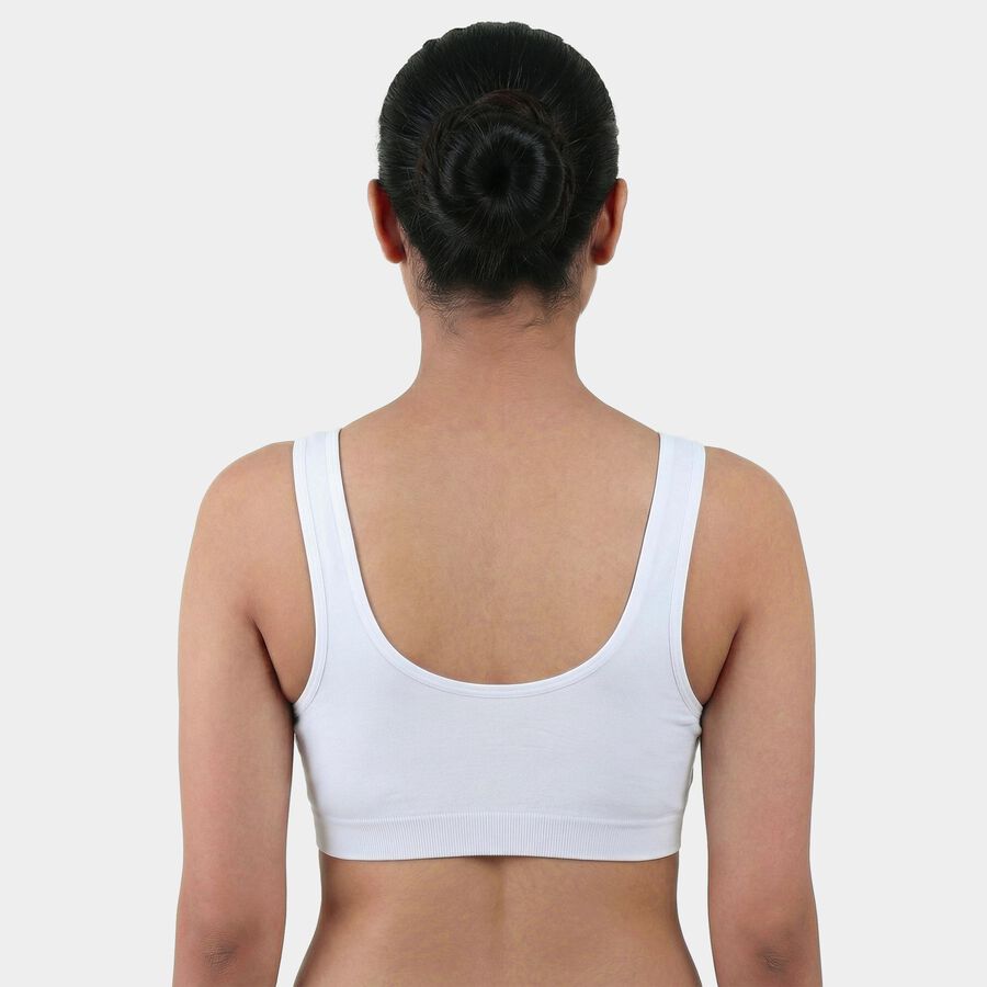 Women's White Wireless Seamless Everyday Bra, White, large