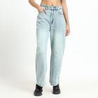 Women's Light Blue Wide Leg High Rise Jeans, Light Blue, small image number null