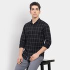 Men's 100% Cotton Casual Shirt , Black, small