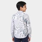 Boys Off White Cotton Floral Shirt, ऑफ व्हाइट, small