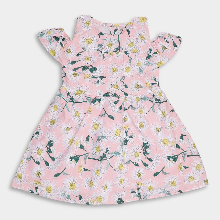 Girls' 100% Cotton Frock , Light Pink, large image number null