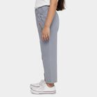 Girls' Muted Steel Grey Relaxed Fit Floral Embroidered Jeans, Light Grey, small
