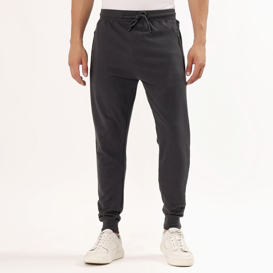 Unisex Charcoal Slim Fit Jogger Track Pants, गहरा ग्रे, large image number null