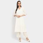 Ladies' Kurta Pyjama Set, Off White, small image number null