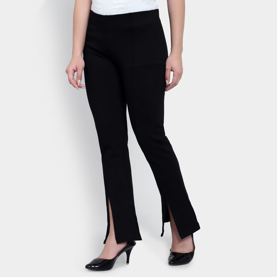 Solid Trousers, Black, large image number null