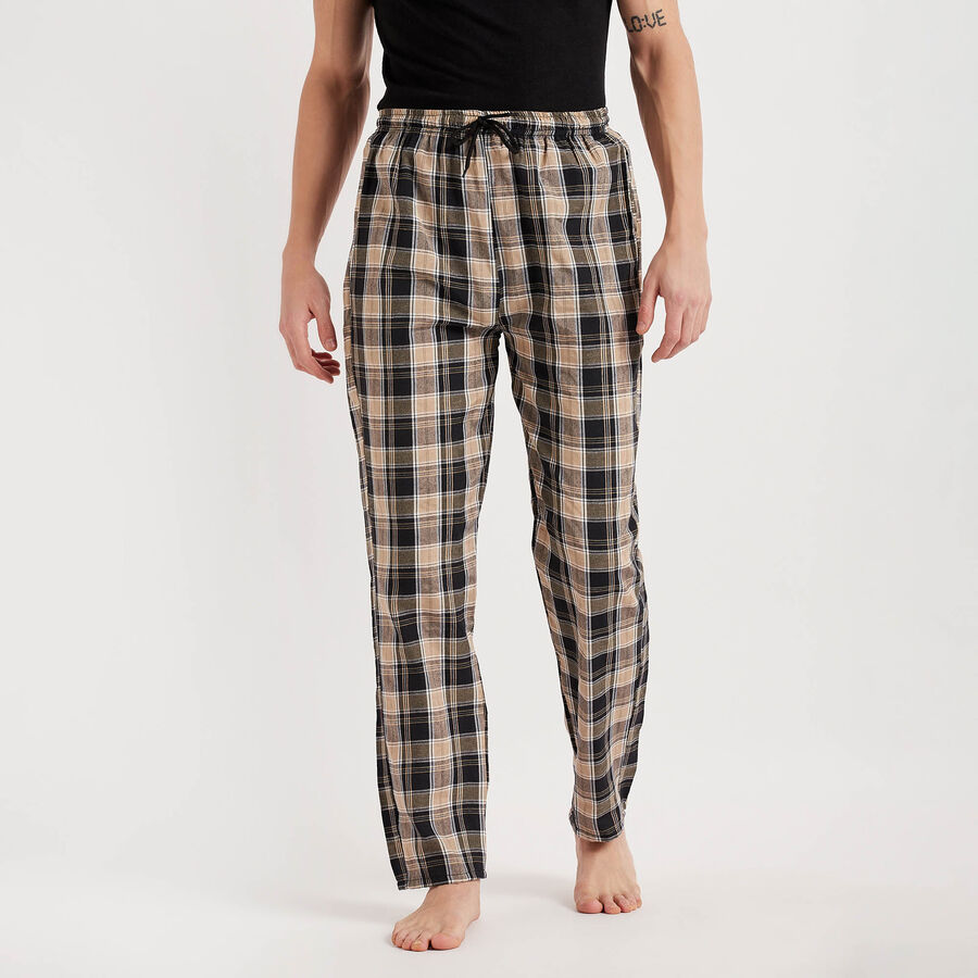 Checks Track Pants, Beige, large image number null