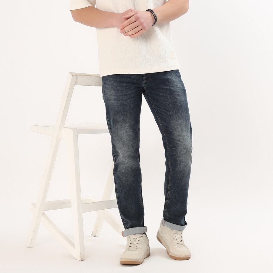 Men's Slim Fit Jeans, Dark Blue, large