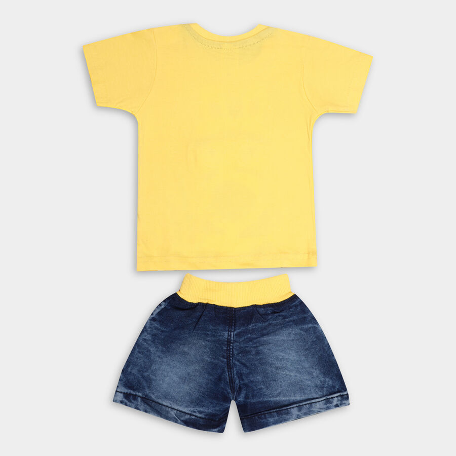 Infant Boy's Cotton Baba Suit, Yellow, large image number null
