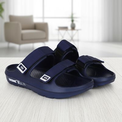 Men's Navy Blue Adjustable Strap Sliders