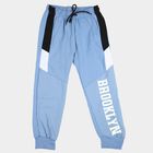 Boys' Light Blue Jogger Fit Graphic Printed Winter Pyjama, Light Blue, small