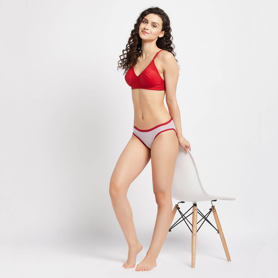 Cotton Printed Panty, Red, large image number null