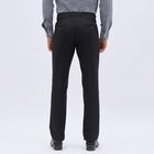 Men's Fixed Waist Slim Fit Formal Trousers , काला, small image number null