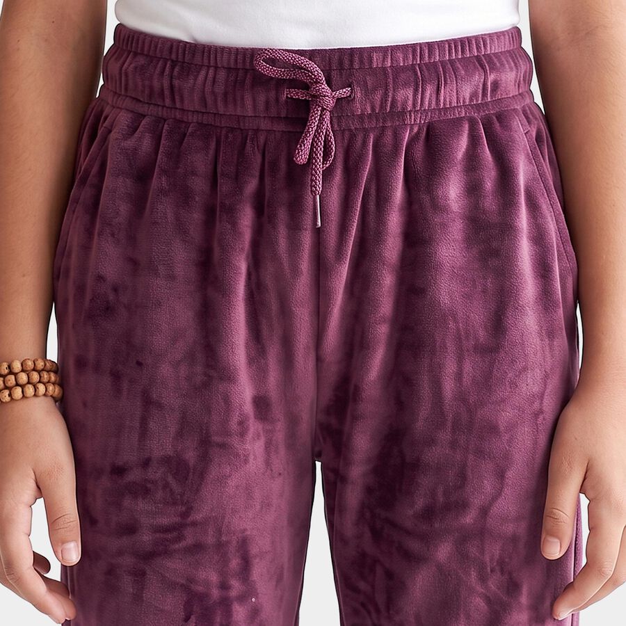 Girls Purple Jogger Cuffed Hem Pyjama, Purple, large