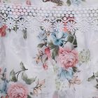 Girls White Round Neck Romantic Floral T-Shirt, White, small
