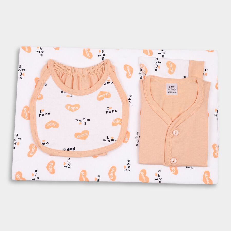 Infant's Cotton Gift Set, Peach, large image number null