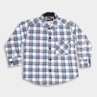 Boys' Cotton Casual Shirt, मध्यम नीला, small image number null