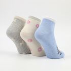Women's Multi-Color Regular Fit Printed Pack of 3 Socks, Assorted, small