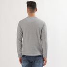 Men's Dark Grey Henley Neck Casual T-Shirt , Dark Grey, small image number null