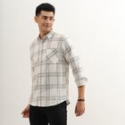 Men's Rich White Cotton Regular Collar Casual Shirt, ऑफ व्हाइट, small image number null