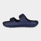 Men's Navy Blue Adjustable Strap Sliders, नेवी ब्लू, small
