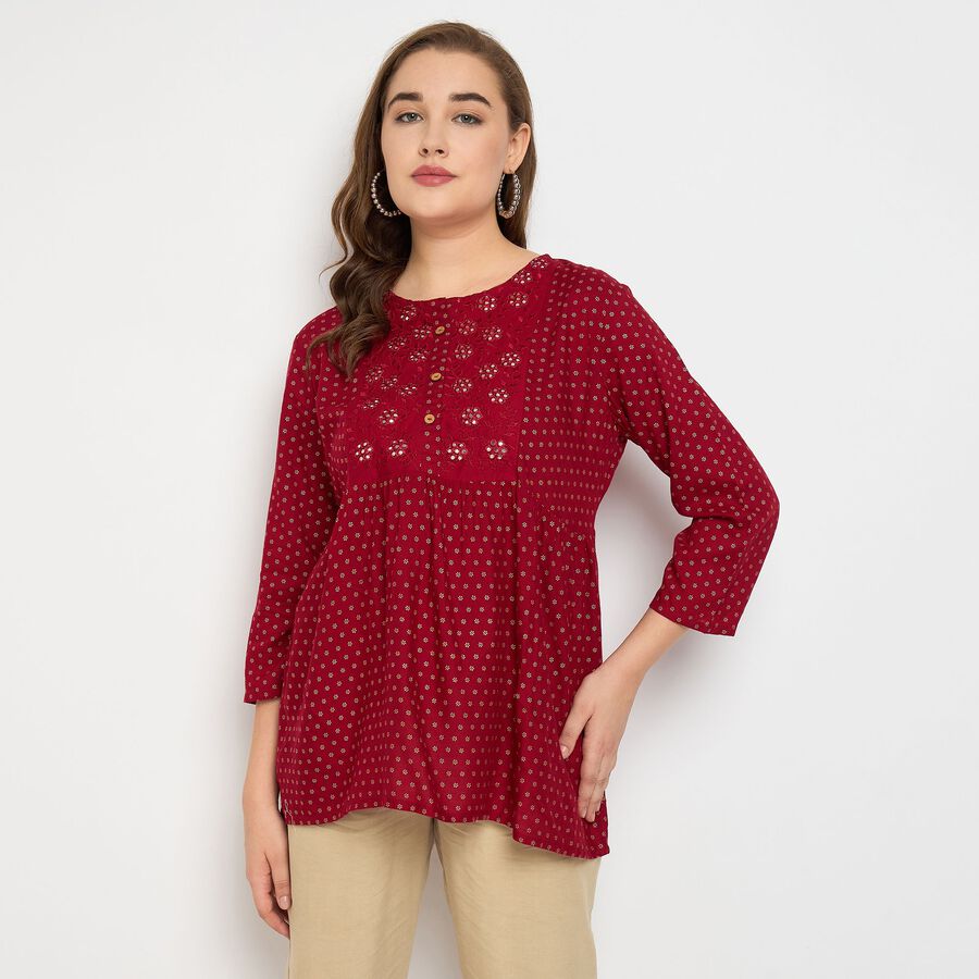 Ladies' Kurti, मरून, large image number null