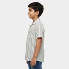 Boys' Off-White Cotton Classic Collar Casual Shirt, ऑफ व्हाइट, small