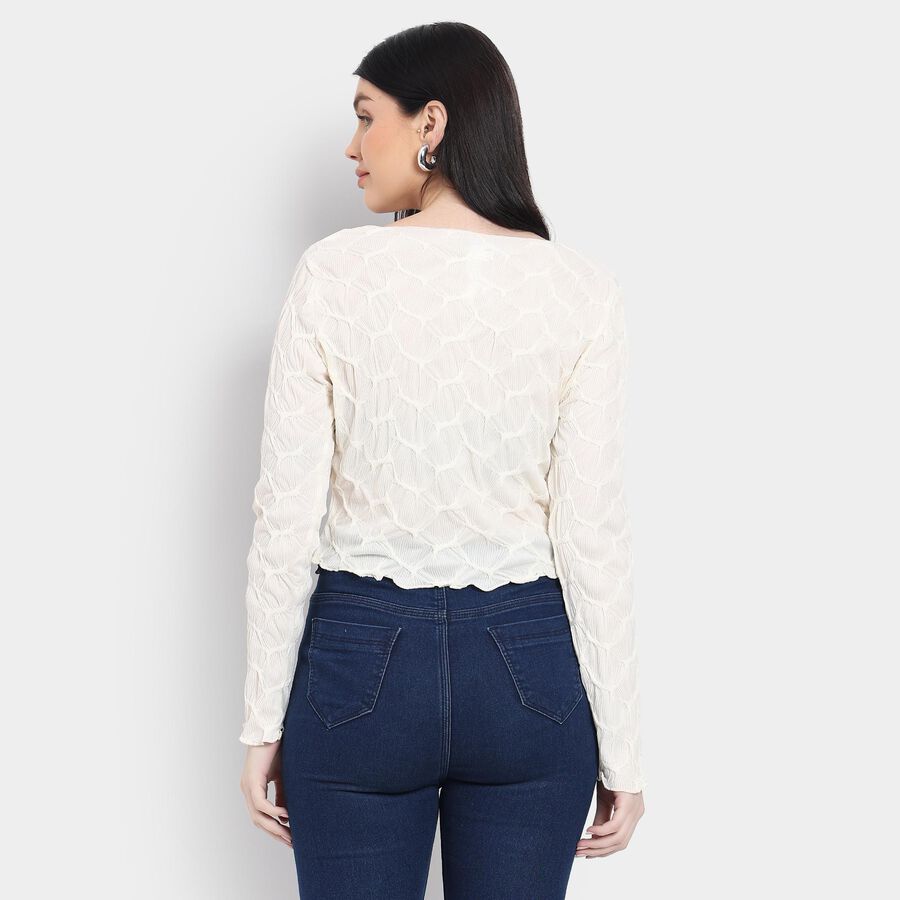 Ladies'  Crop  Top, Off White, large image number null
